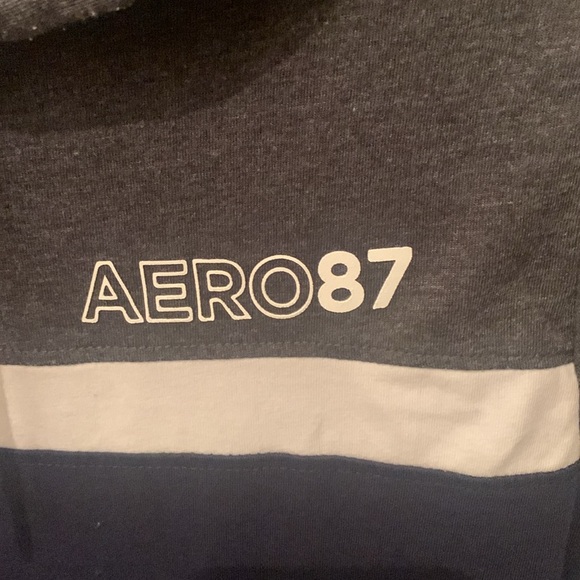 Mint 3 Tone Aeropostale 60/40 Cotton Blend Hoodie SZ Small 🔥 - Picture 3 of 7